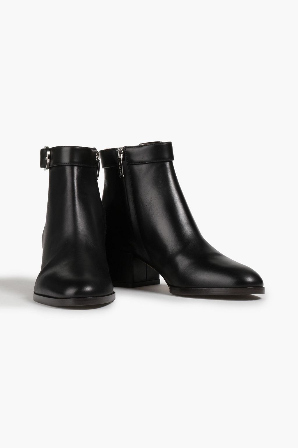 SERGIO ROSSI Buckled leather ankle boots