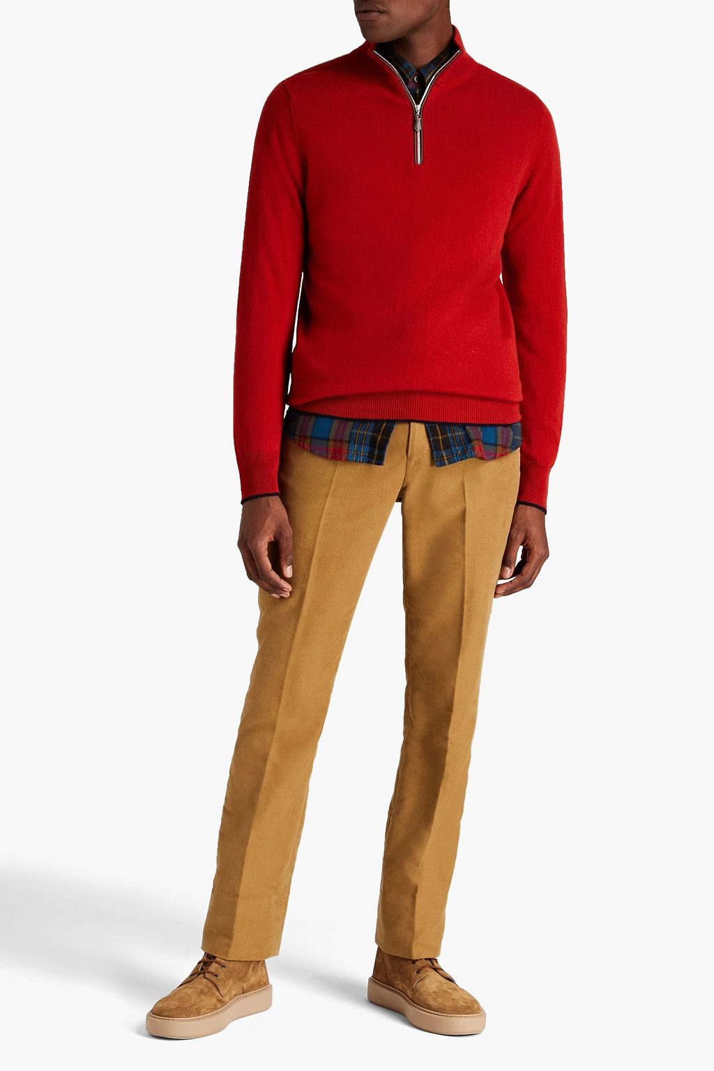 N.PEAL The Carnaby cashmere half-zip sweater