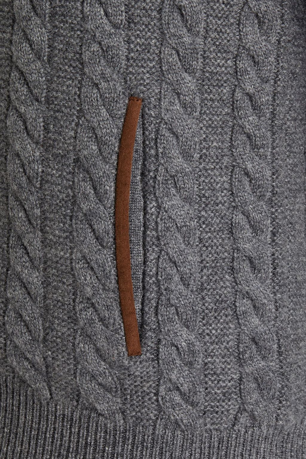 N.PEAL The Richmond cable-knit cashmere zip-up sweater