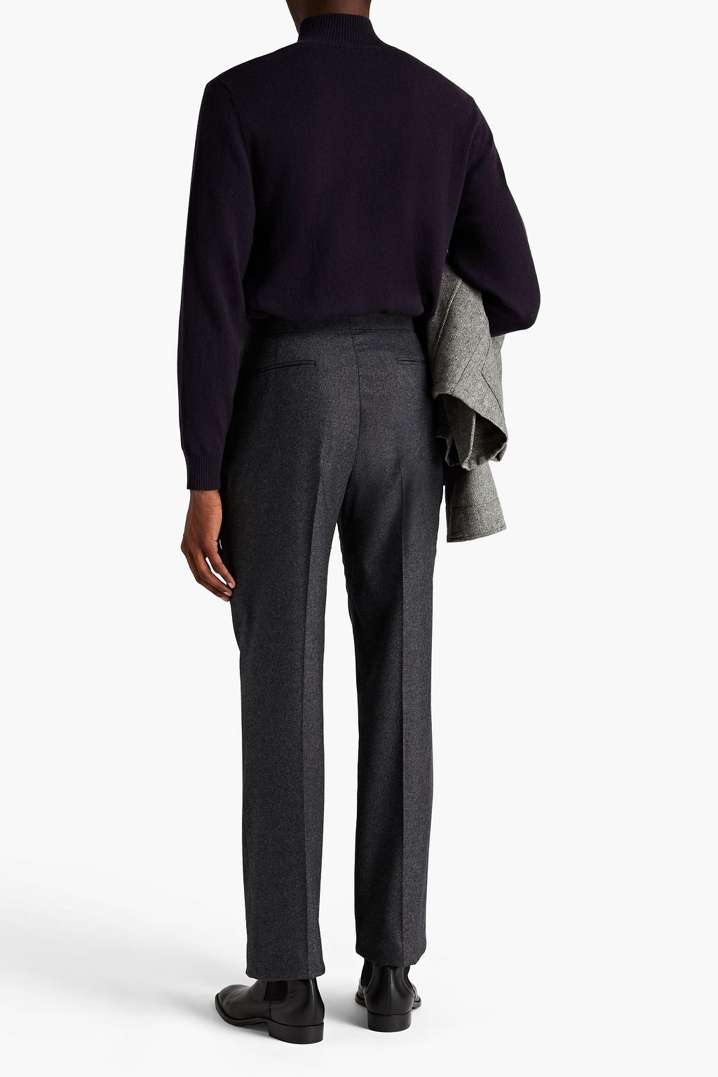 N.PEAL Mélange cashmere turtleneck sweater