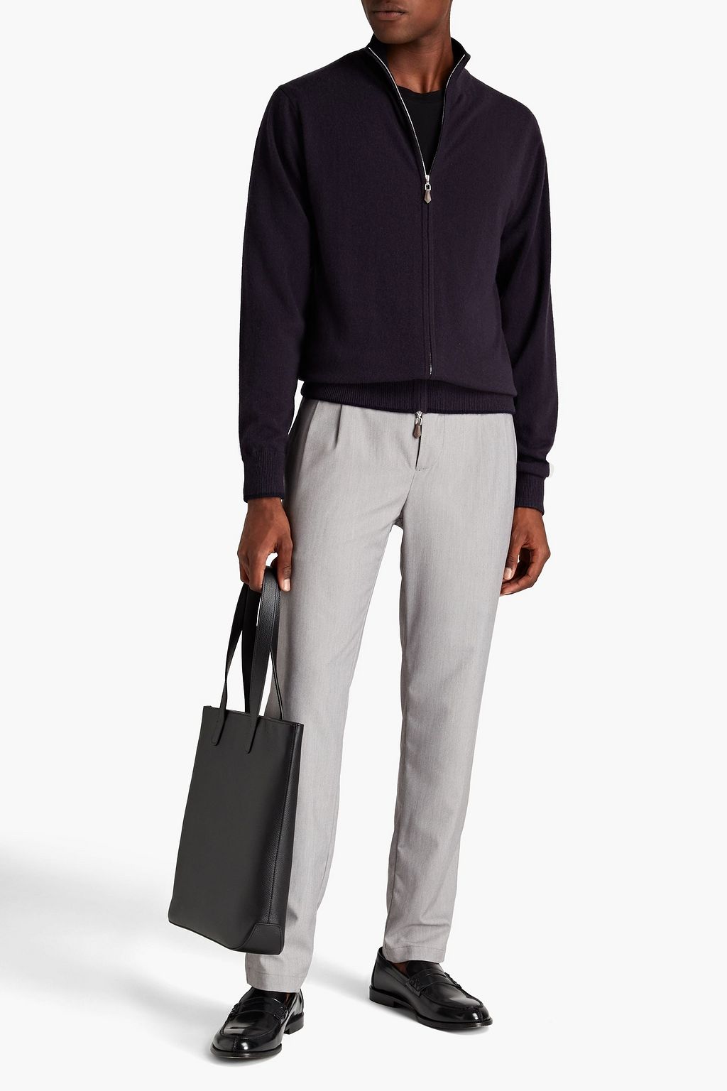 N.PEAL The Knightsbridge cashmere zip-up sweater
