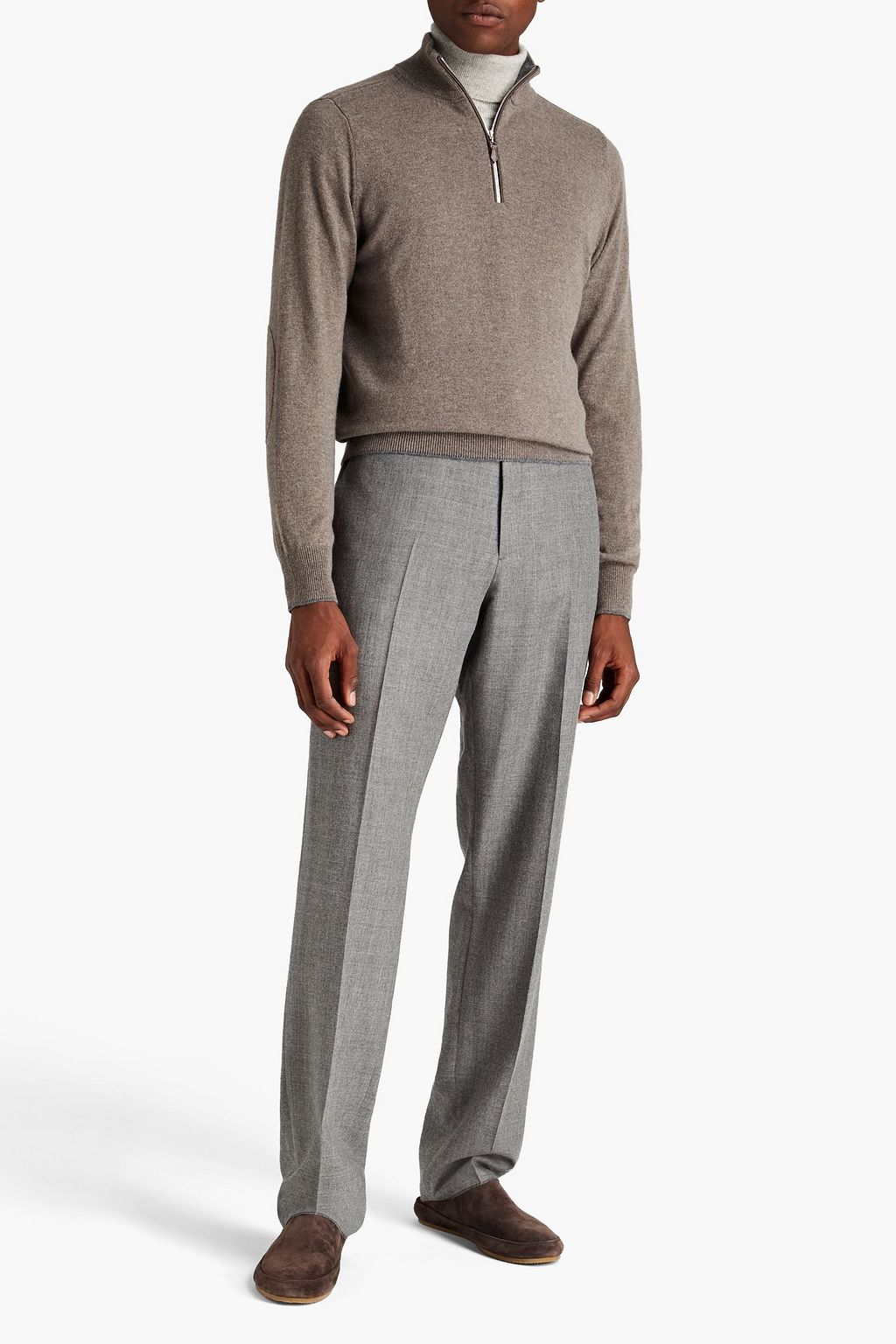 N.PEAL The Carnaby cashmere half-zip sweater