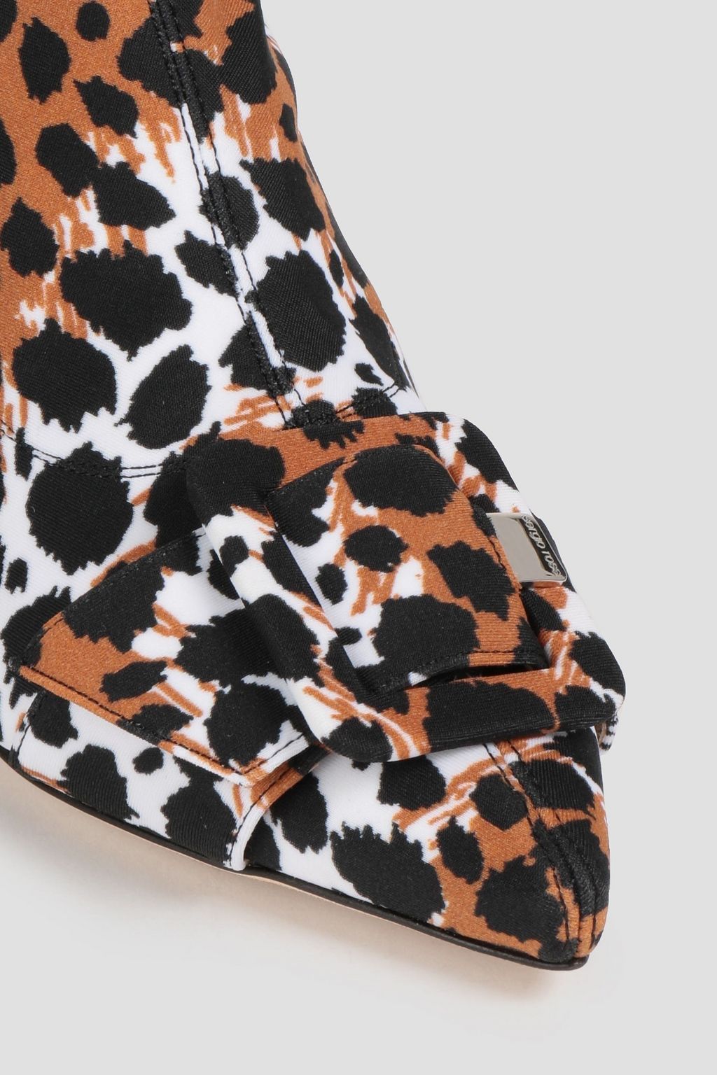 SERGIO ROSSI Leopard-print neoprene sock boots