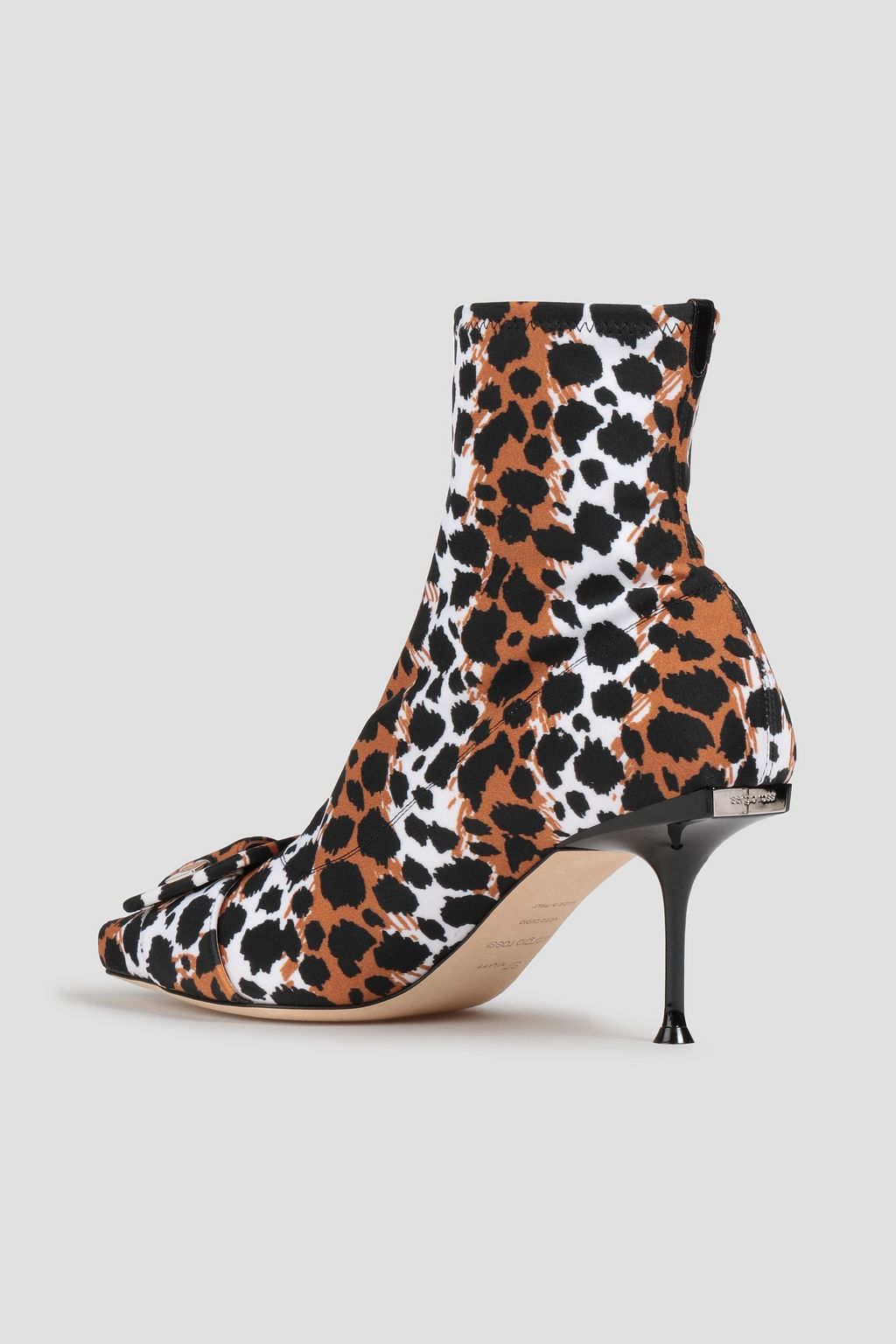 SERGIO ROSSI Leopard-print neoprene sock boots