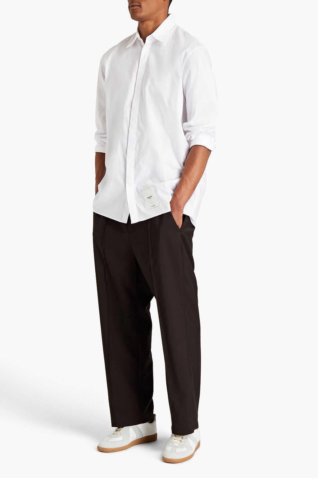 MAISON MARGIELA Logo-appliquéd cotton shirt
