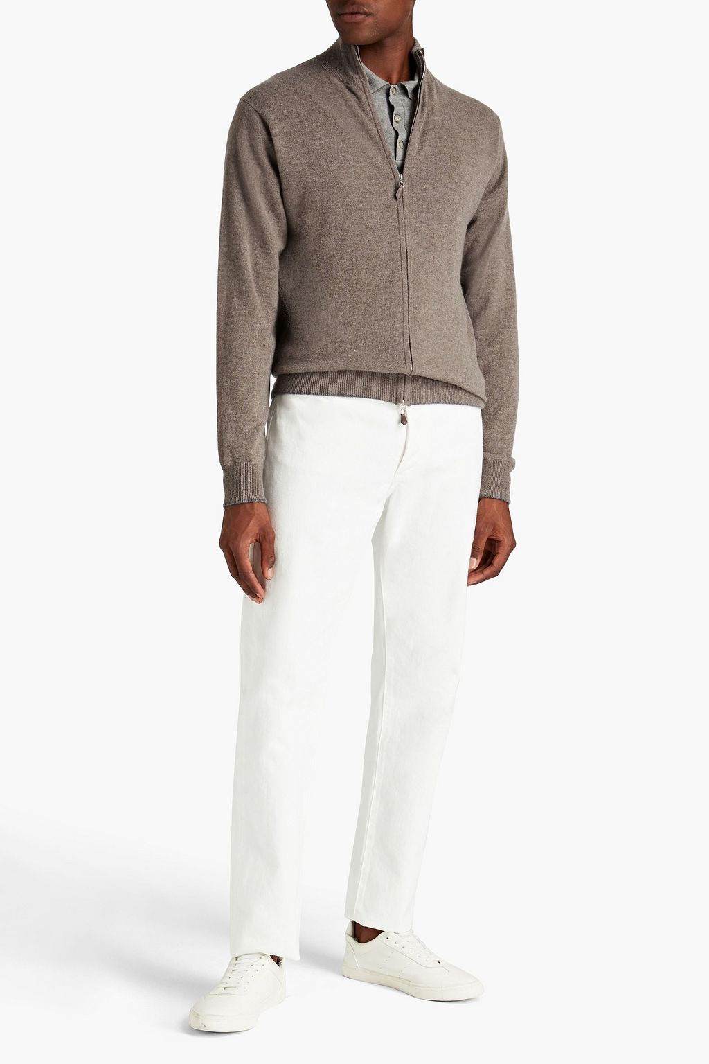 N.PEAL The Knightsbridge cashmere zip-up sweater