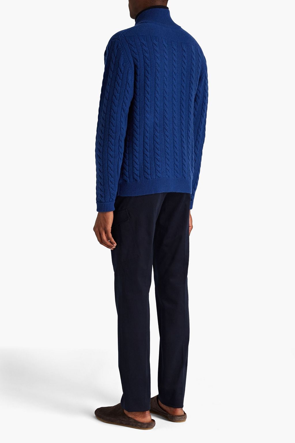 N.PEAL The Richmond cable-knit cashmere zip-up sweater