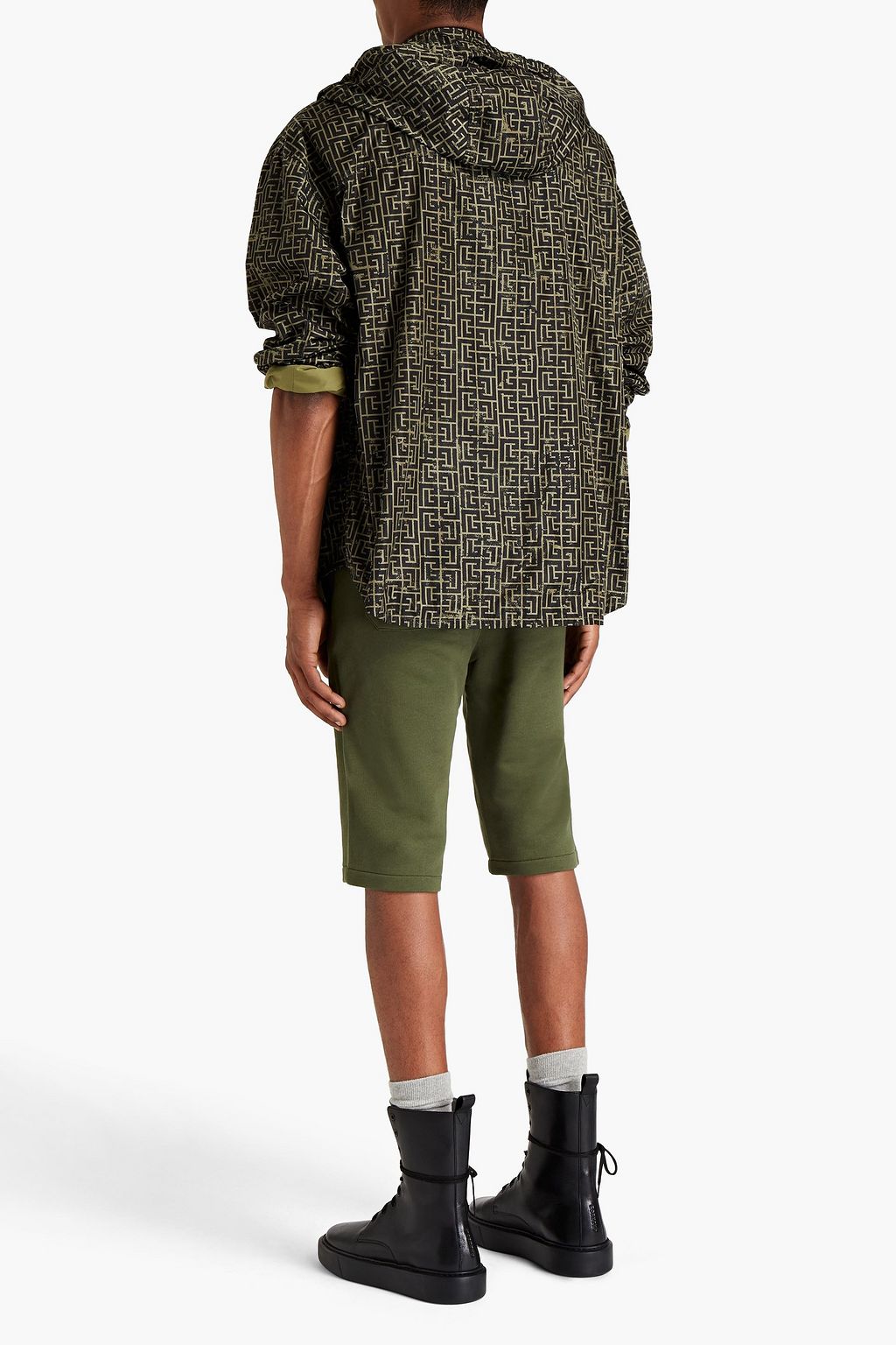 BALMAIN Oversized-Parka aus bedrucktem Shell