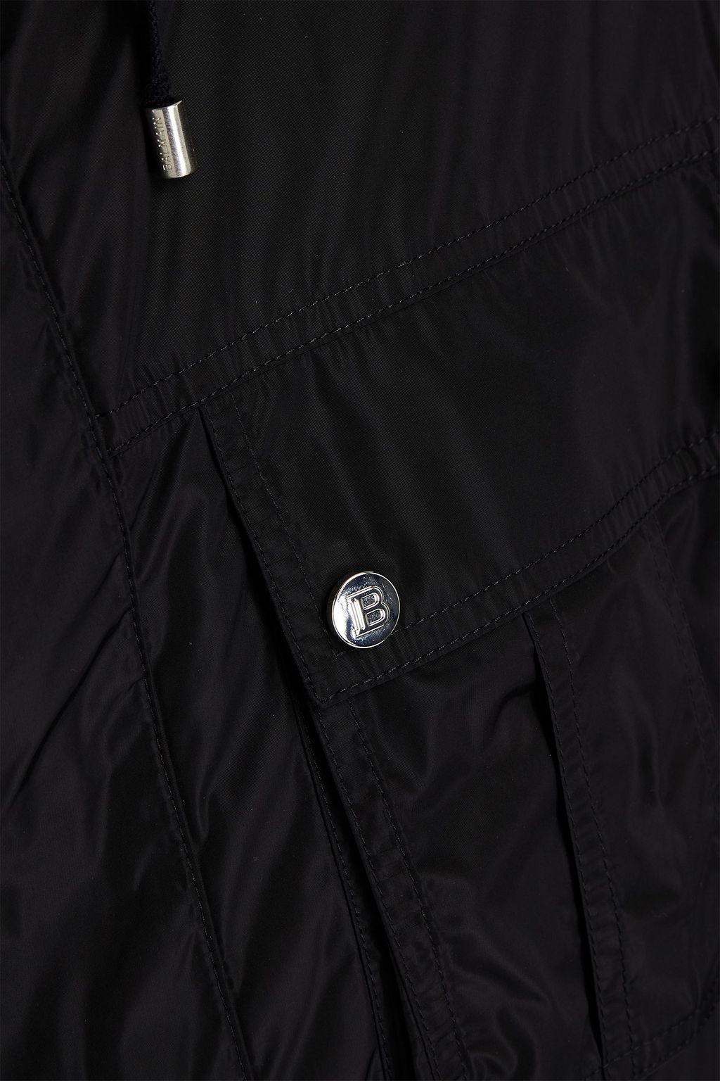 BALMAIN Shell hooded parka