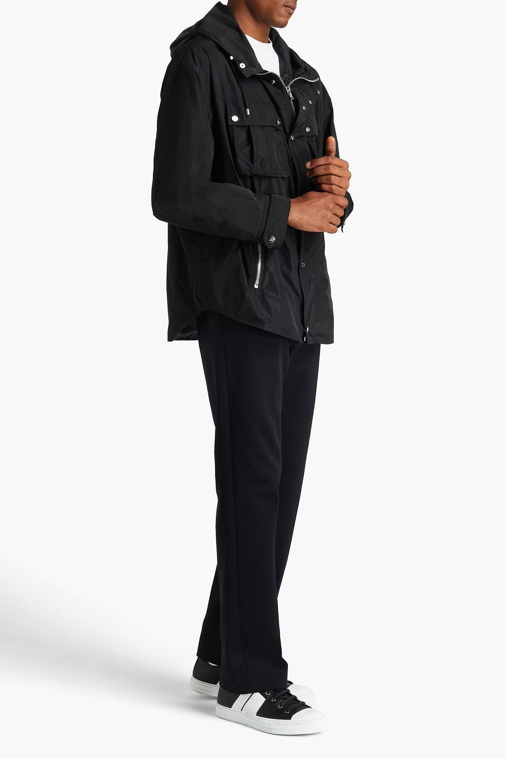 BALMAIN Shell hooded parka