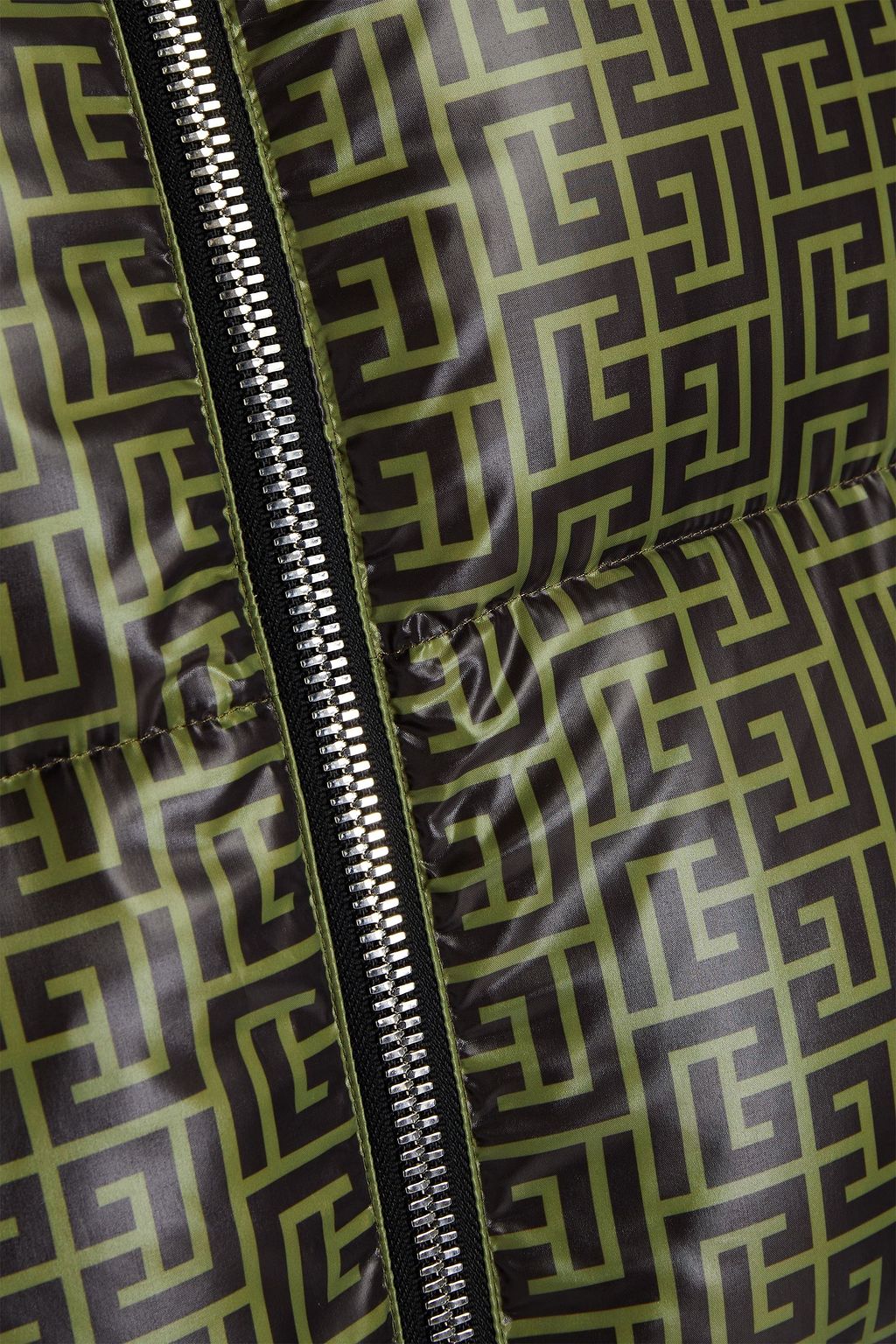 BALMAIN Bomberjacke aus gestepptem Shell mit Print