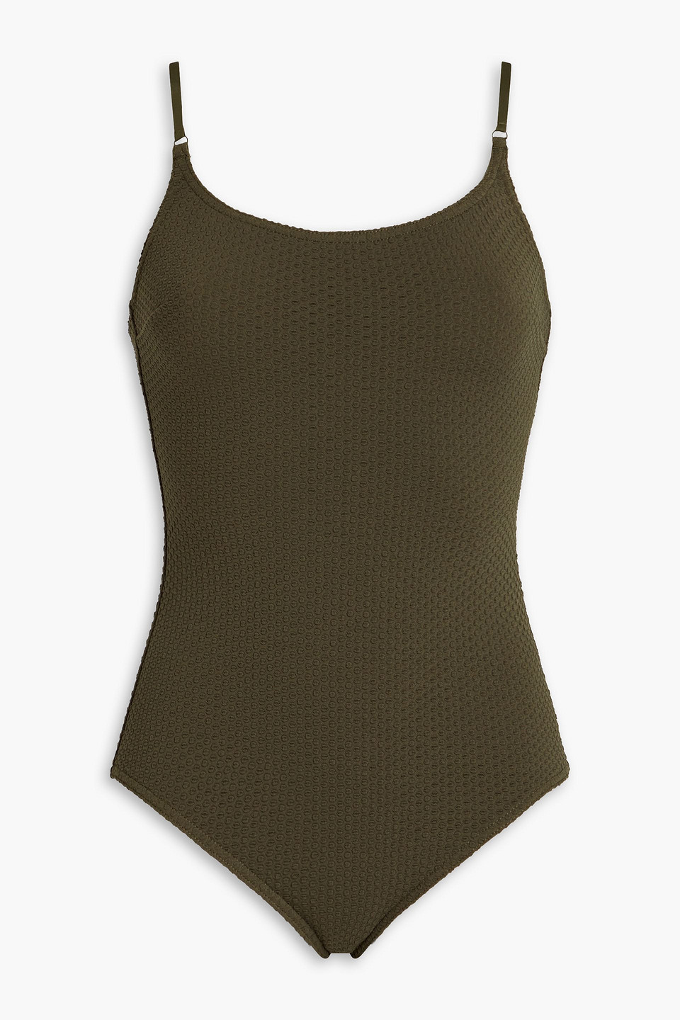 Zimmermann Separates Scoop Polkadot Swimsuit In Army Green ModeSens