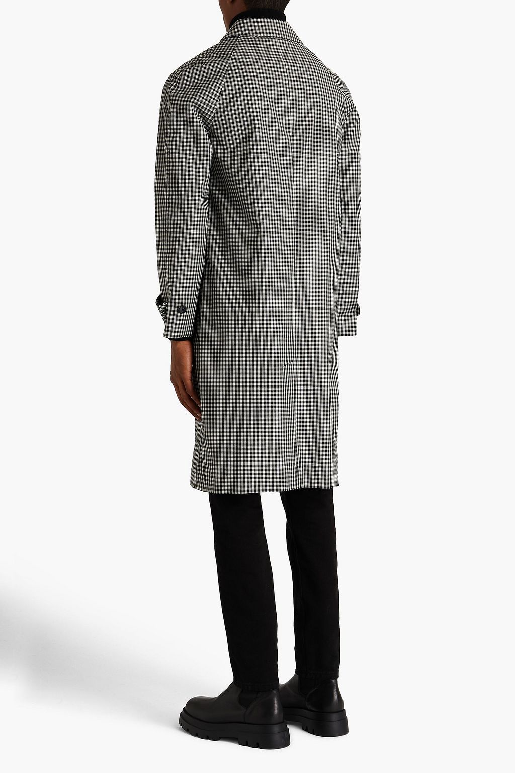 OFFICINE GÉNÉRALE Serge gingham wool-twill coat
