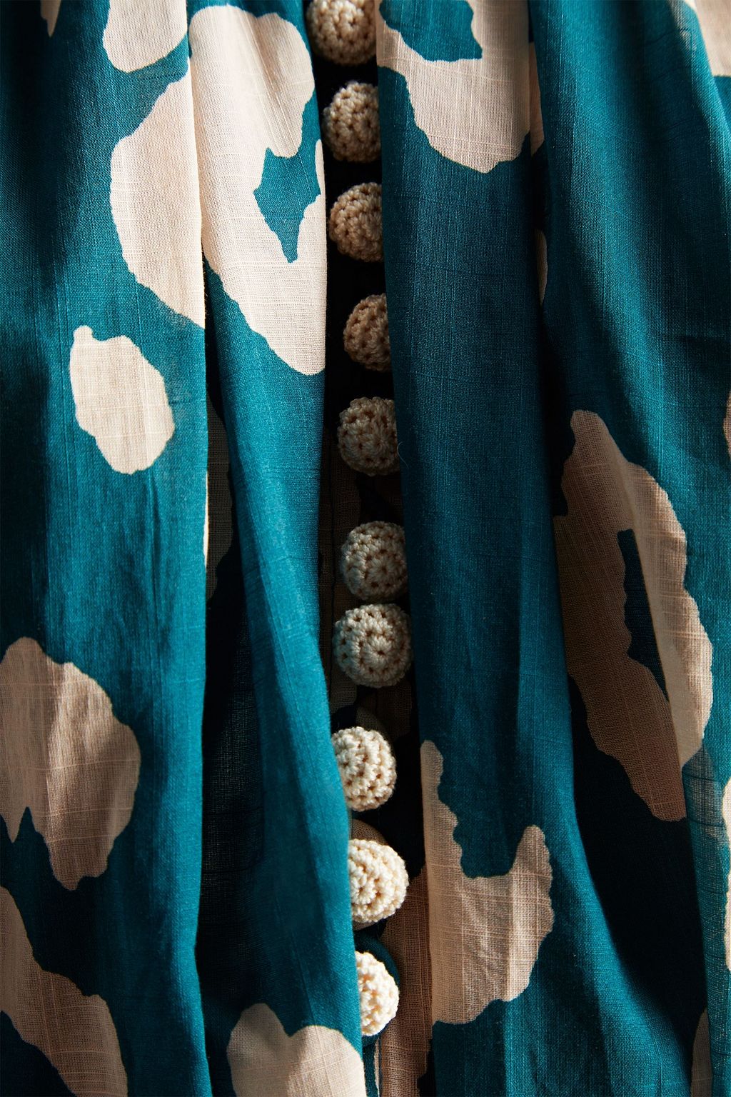 ZIMMERMANN Gathered leopard-print cotton midi shirt dress