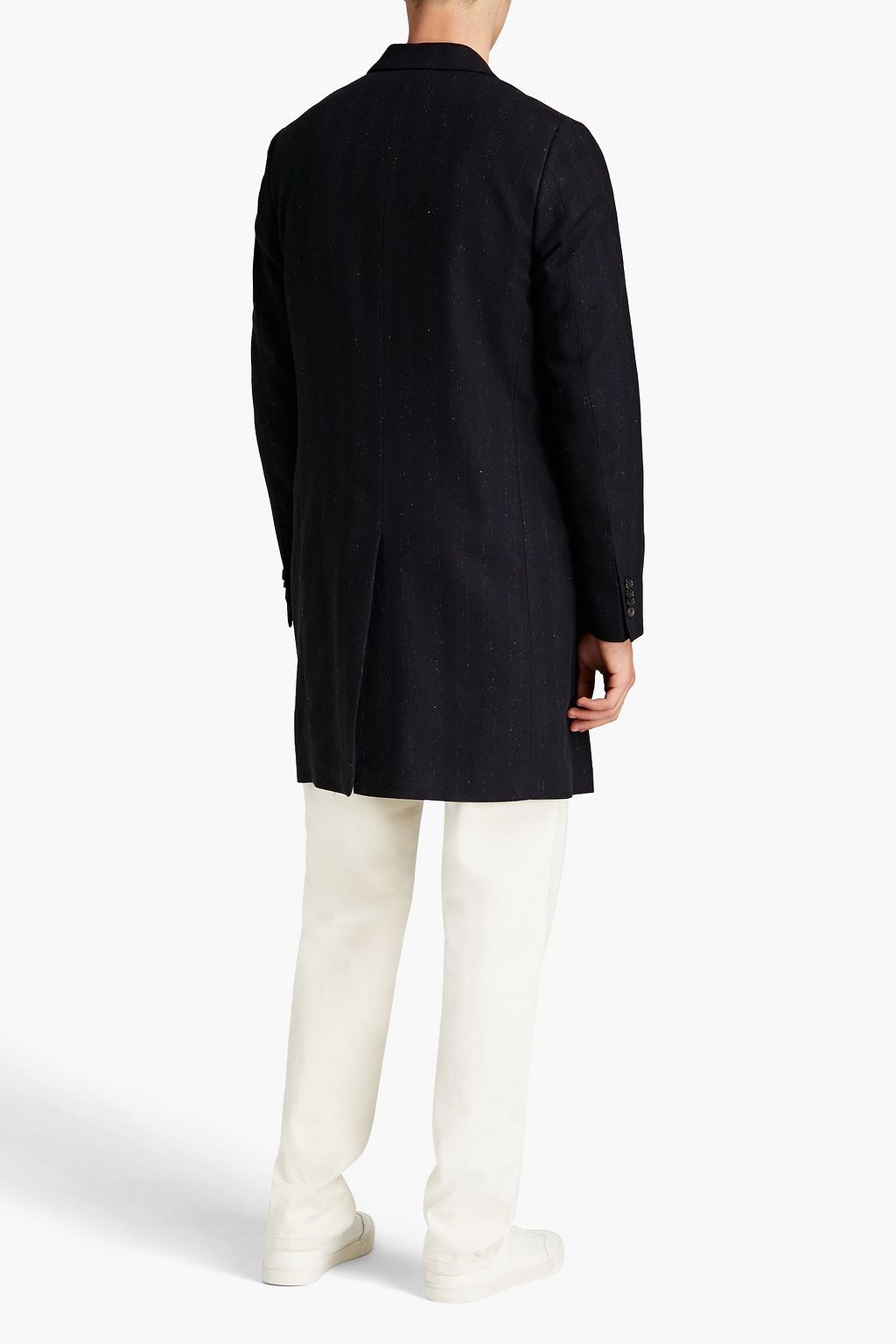 PS PAUL SMITH Striped herringbone tweed coat