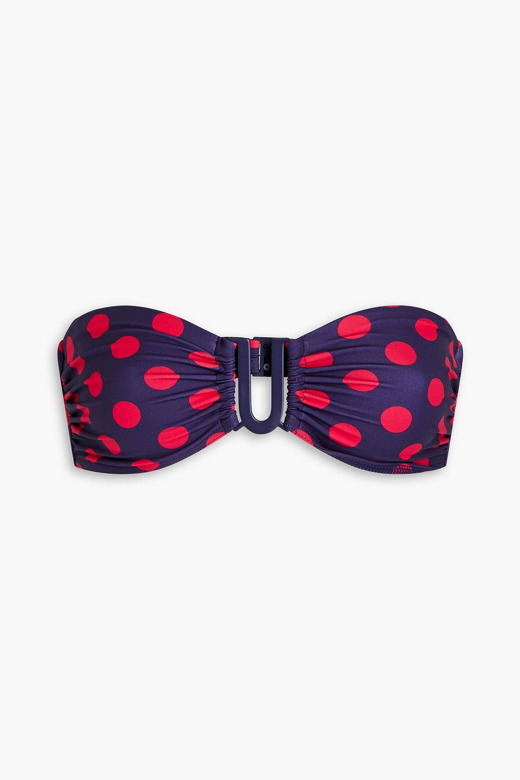 Polka dot bandeau bikini top