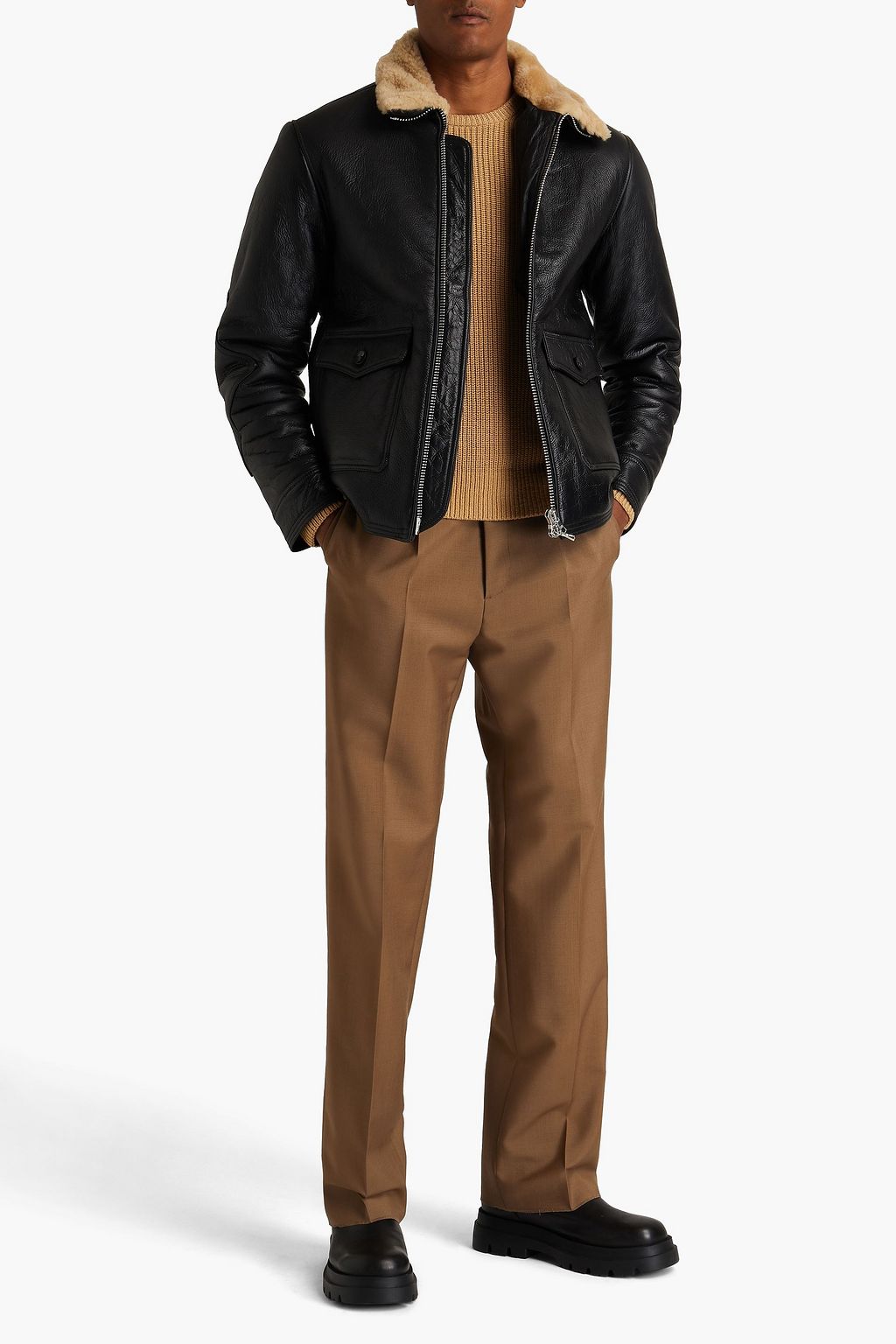 OFFICINE GÉNÉRALE Clyde shearling bomber jacket | THE OUTNET