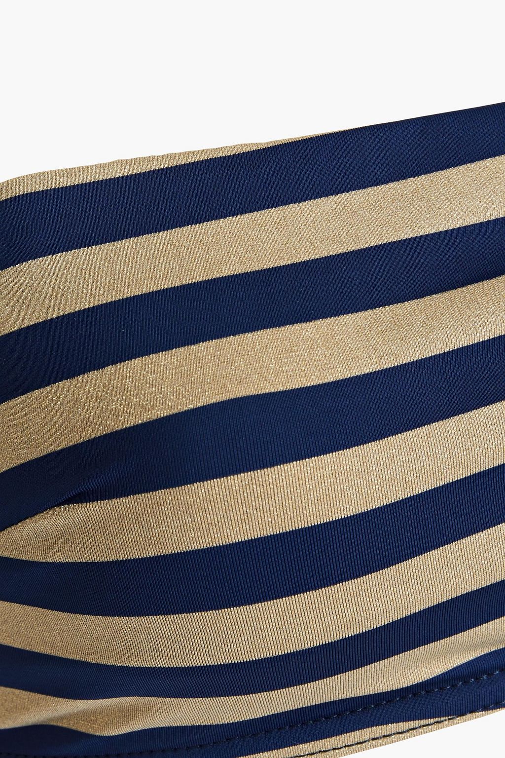 ZIMMERMANN Metallic striped bandeau bikini top