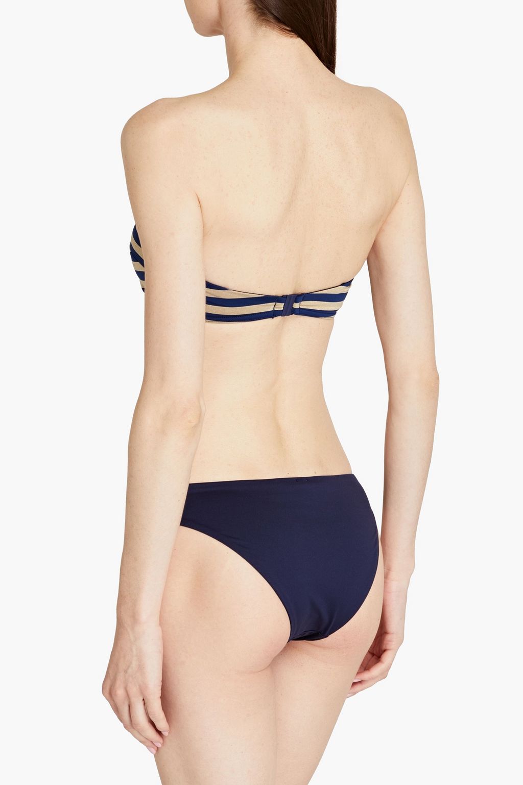 ZIMMERMANN Metallic striped bandeau bikini top