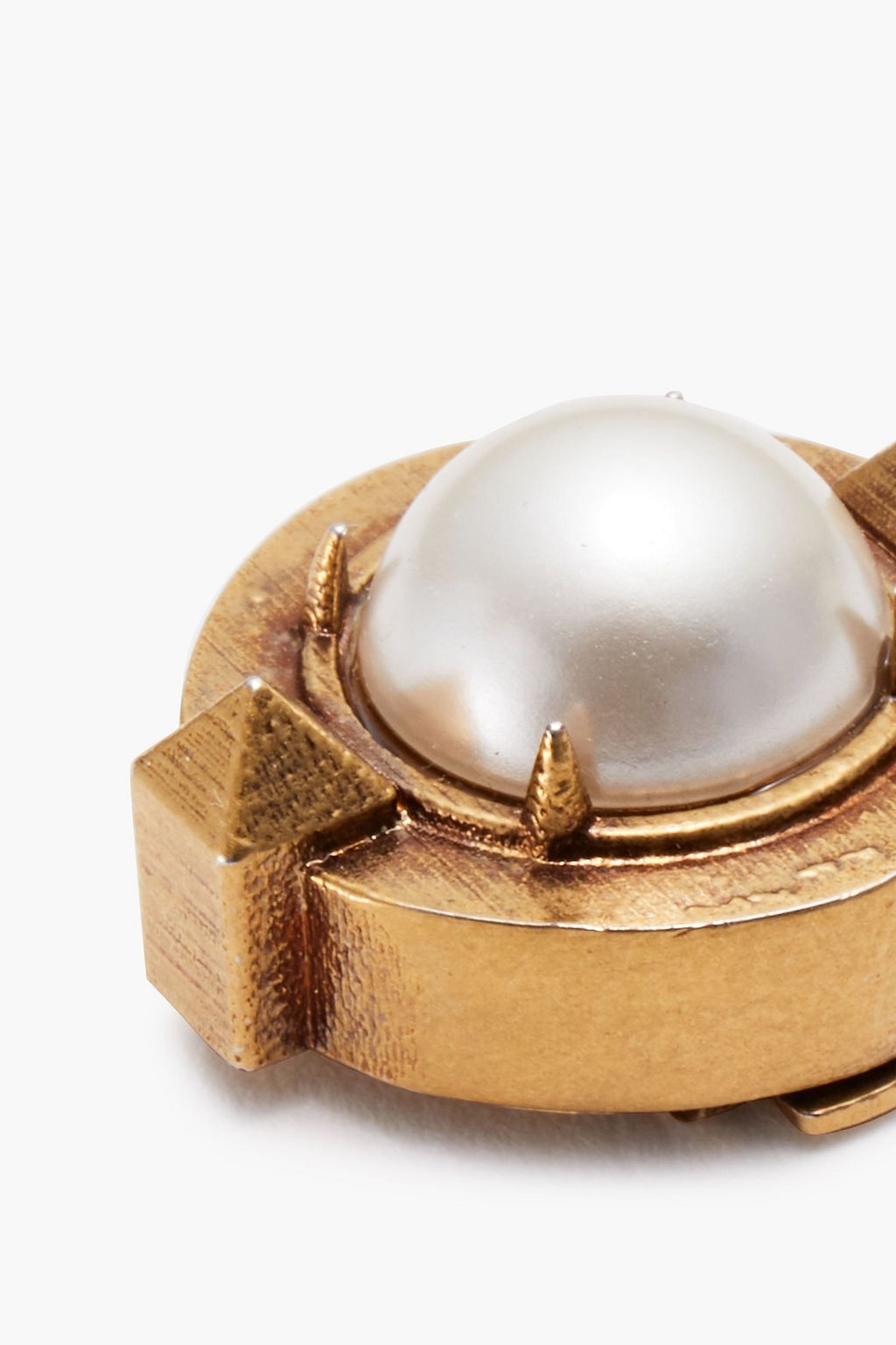 VALENTINO GARAVANI Gold-tone faux pearl shirt stud