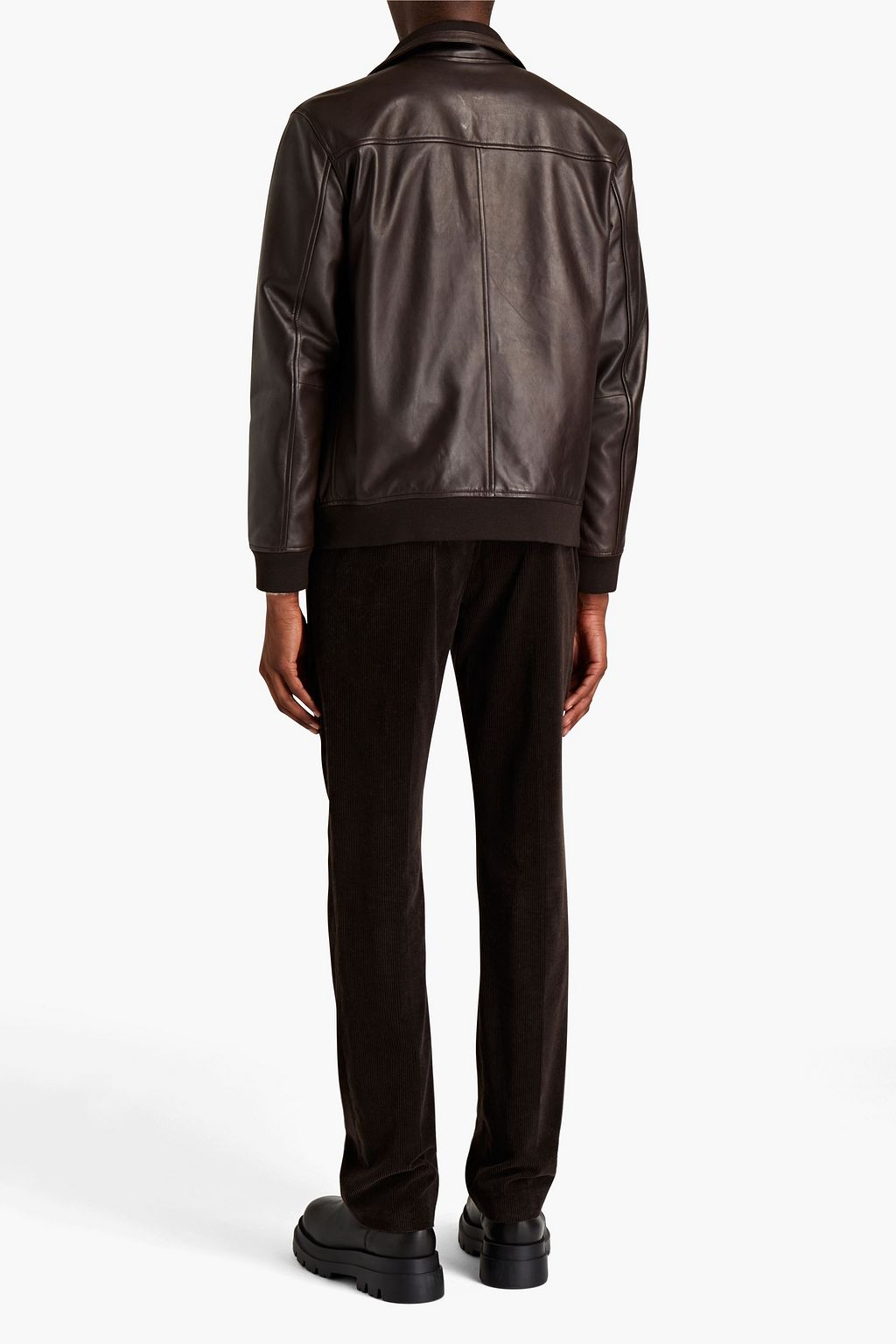 THEORY Landan leather bomber jacket
