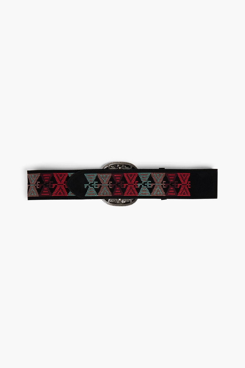 ETRO Embroidered suede belt