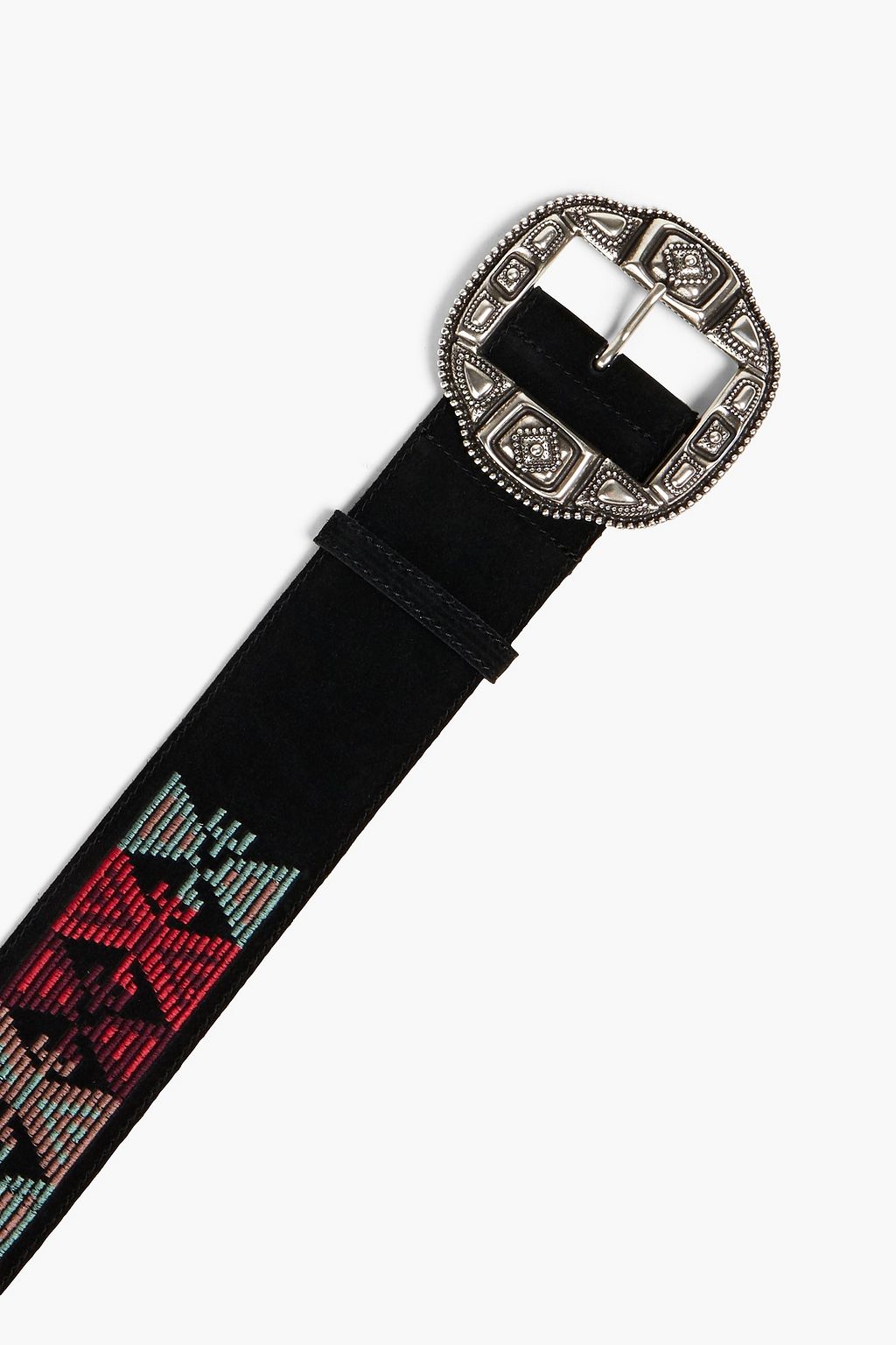 ETRO Embroidered suede belt