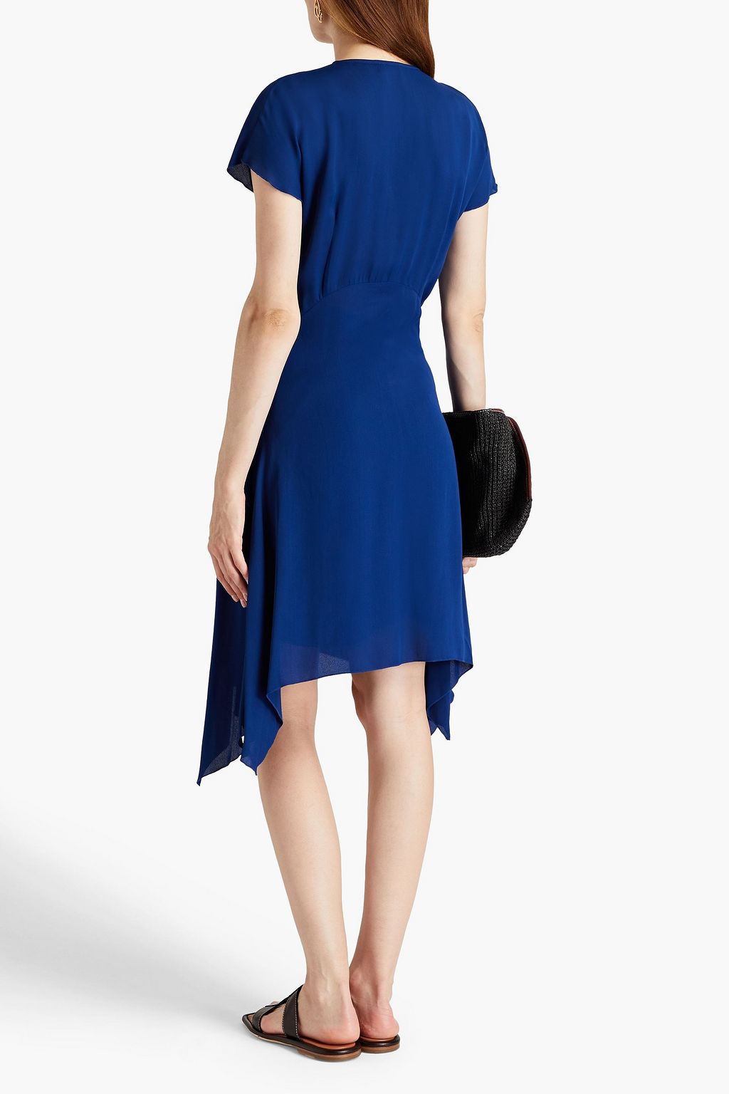 BY MALENE BIRGER Balizia asymmetric draped crepe de chine dress