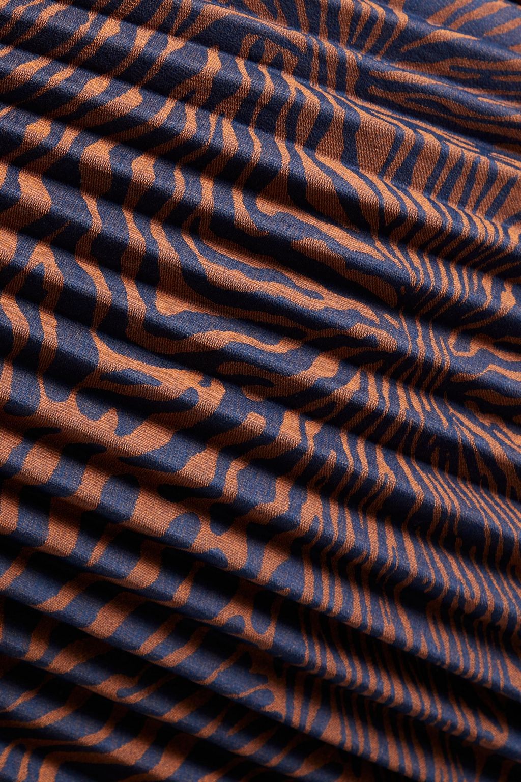 BY MALENE BIRGER Nicadora pleated zebra-jacquard midi skirt