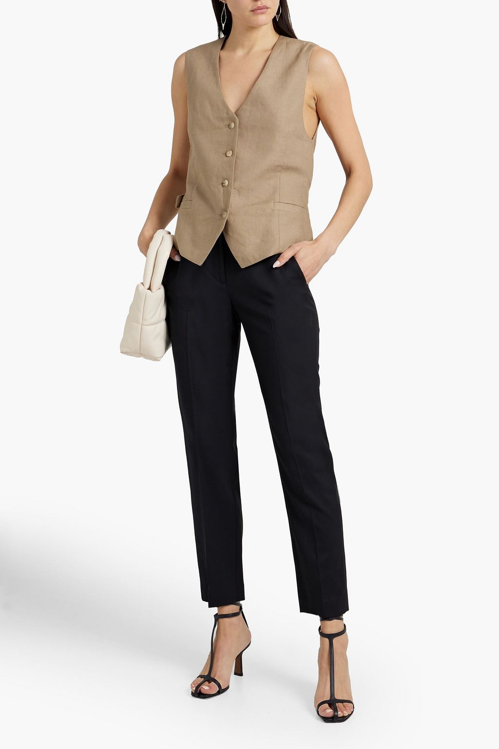 NILI LOTAN Colmar wool-blend twill slim-leg pants