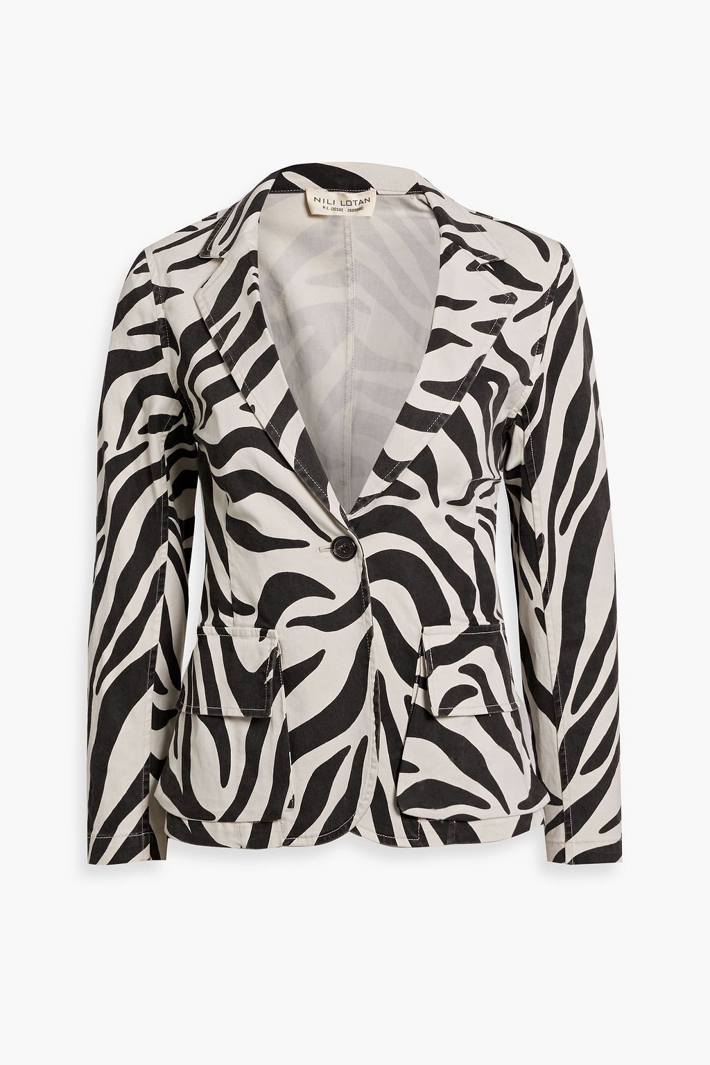 liefde beu cascade NILI LOTAN Addison zebra-print brushed cotton-blend blazer | Sale up to 70%  off | THE OUTNET