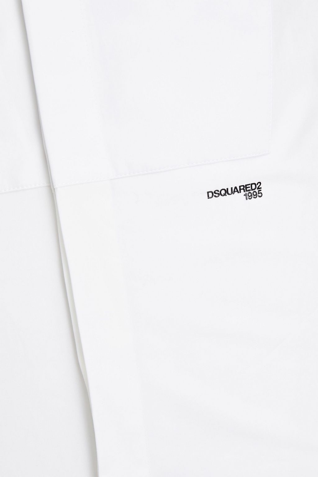 DSQUARED2 Logo-print cotton-blend poplin tuxedo shirt