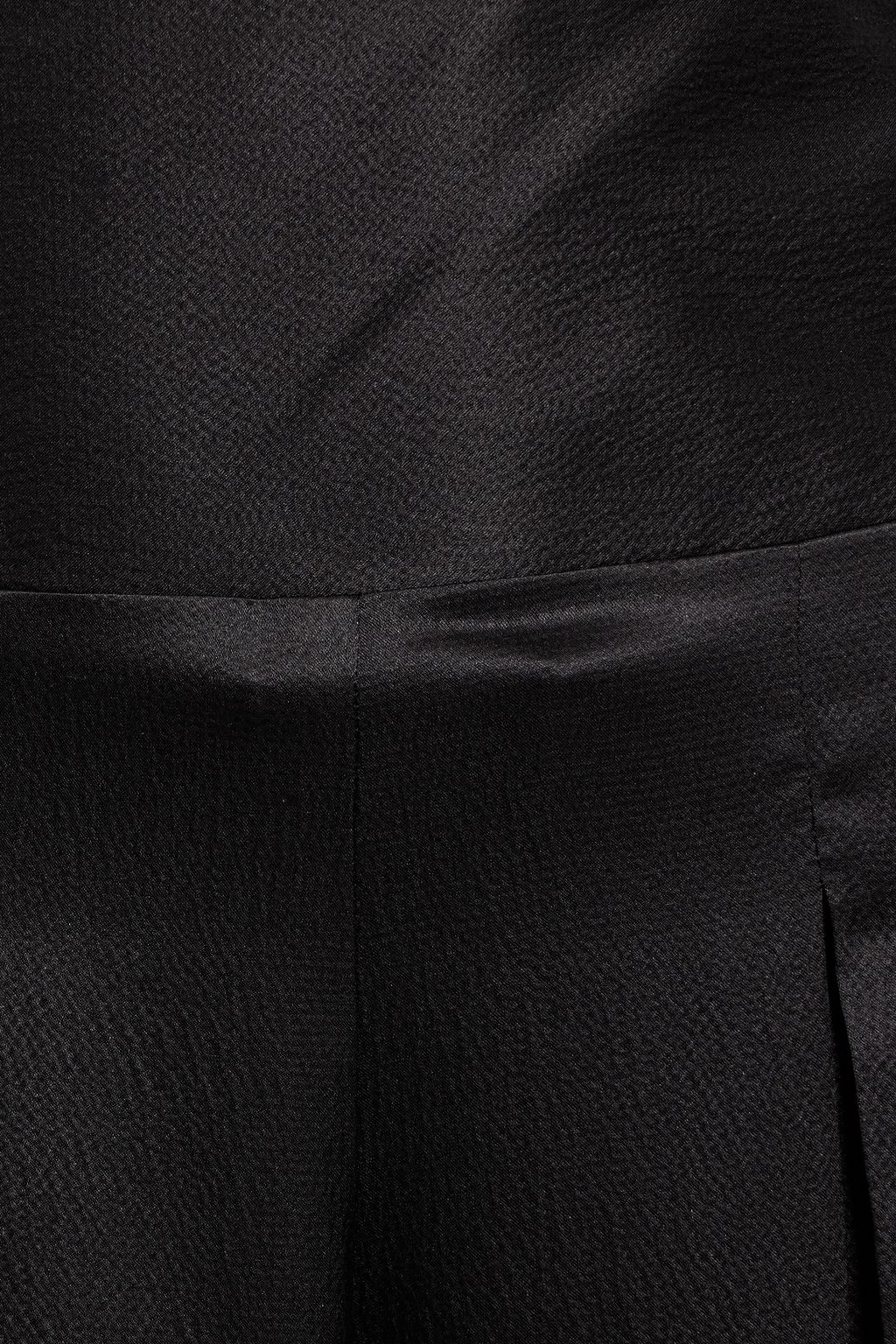 NILI LOTAN Ibiza pleated hammered silk-satin tapered pants