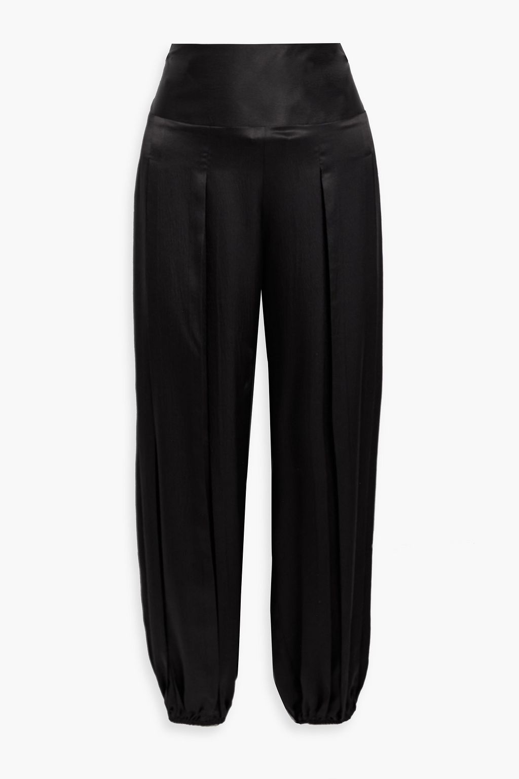 Tapered-Leg High-Rise Satin Pant, high waisted pants for women plus ...