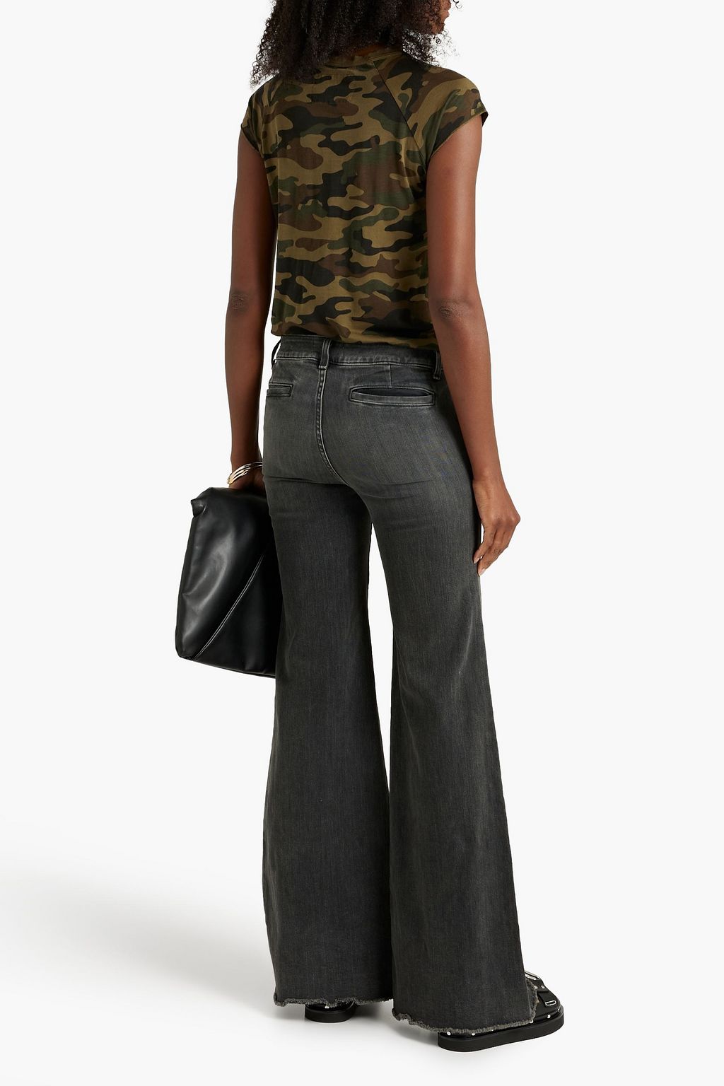 NILI LOTAN Camouflage-print cotton-jersey T-shirt