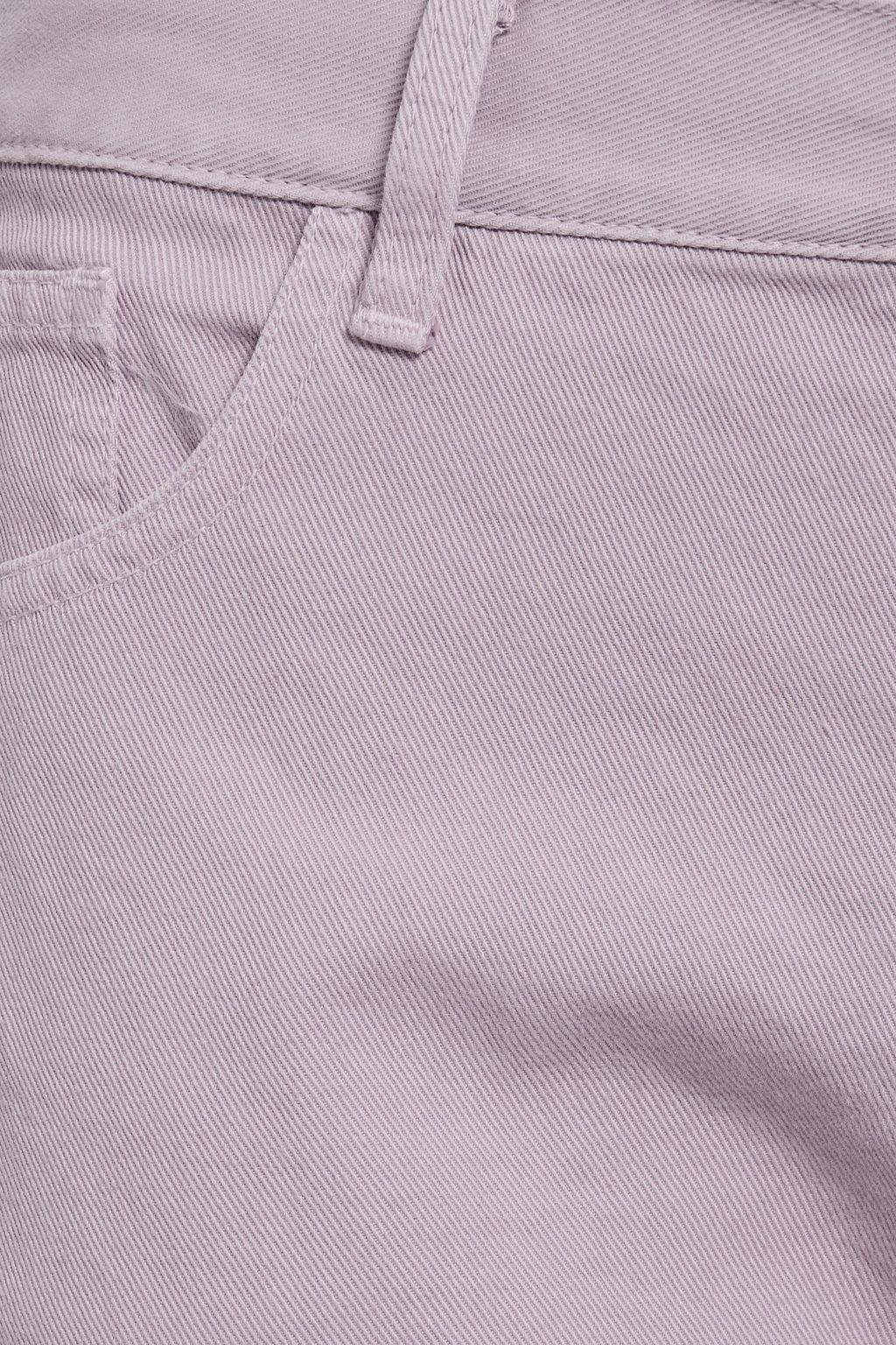 NILI LOTAN Cotton-twill straight-leg pants