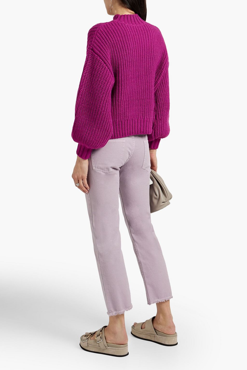 NILI LOTAN Cotton-twill straight-leg pants
