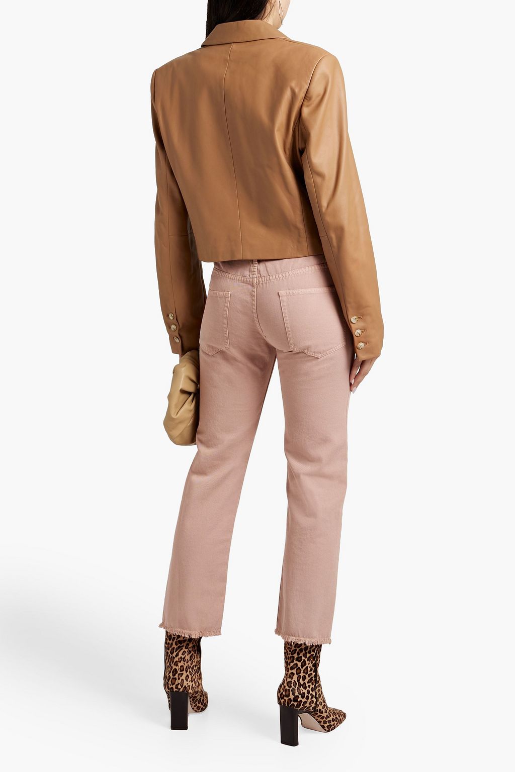 NILI LOTAN Cotton-twill straight-leg pants