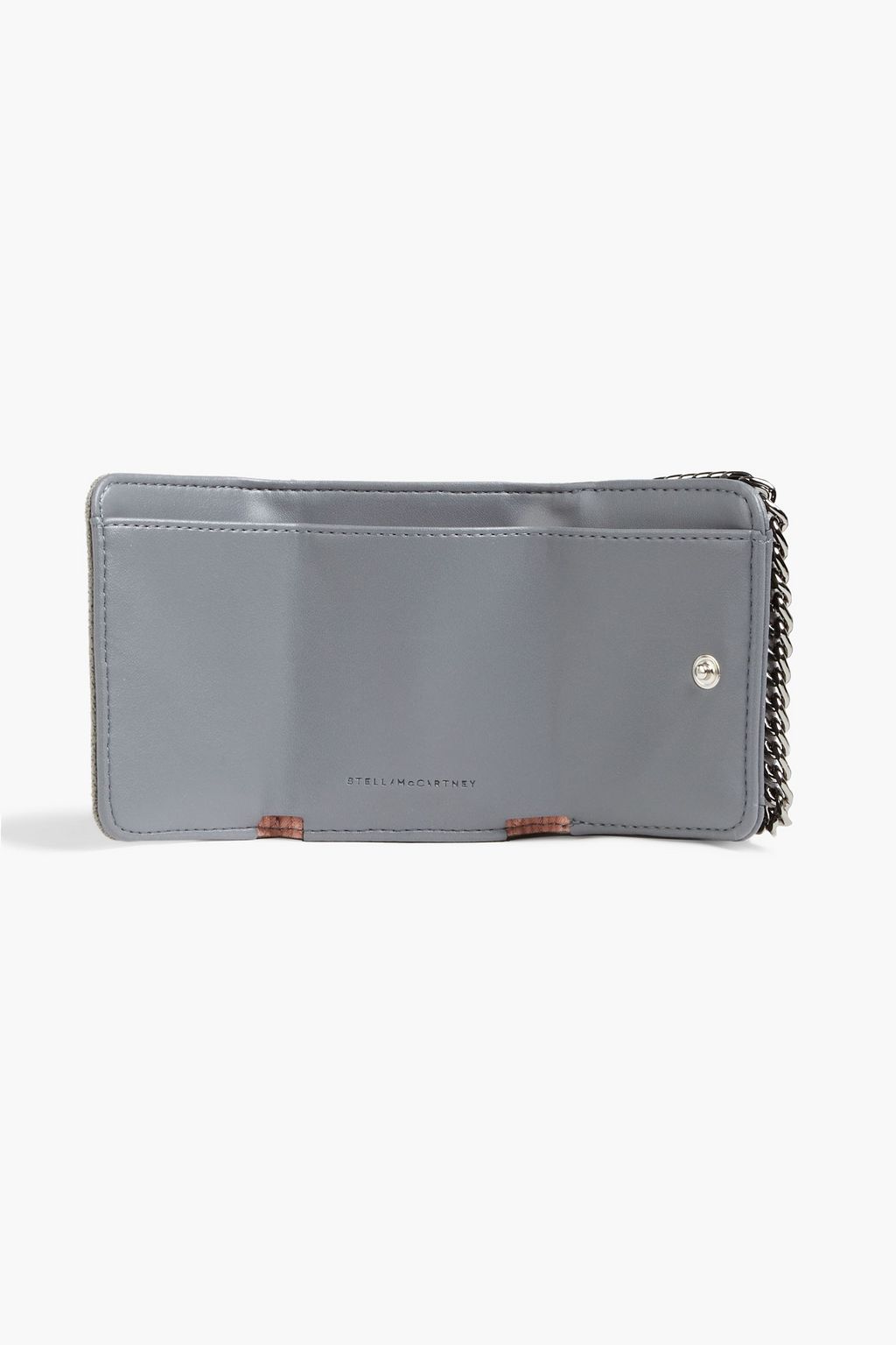 STELLA MCCARTNEY Falabella faux brushed-leather wallet