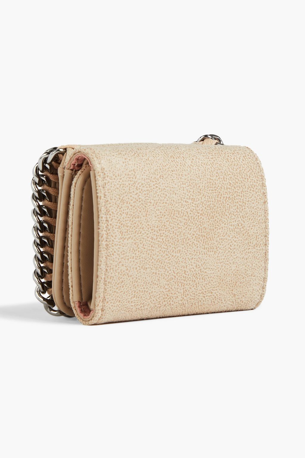 STELLA MCCARTNEY Falabella faux brushed-leather wallet