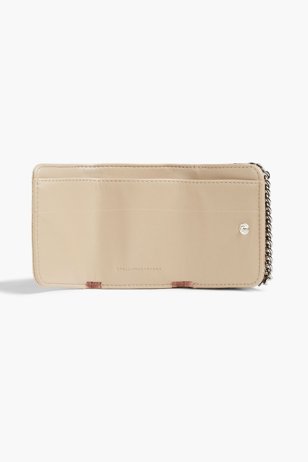 STELLA MCCARTNEY Falabella faux brushed-leather wallet