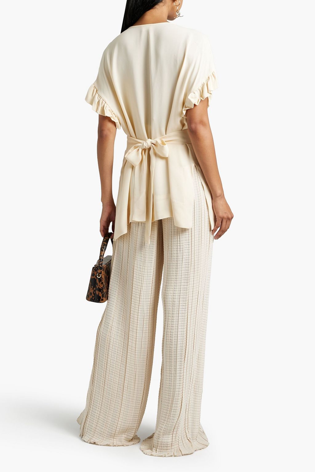 BY MALENE BIRGER بلوزة ’باي’ من الكريب بتصميم ملموم