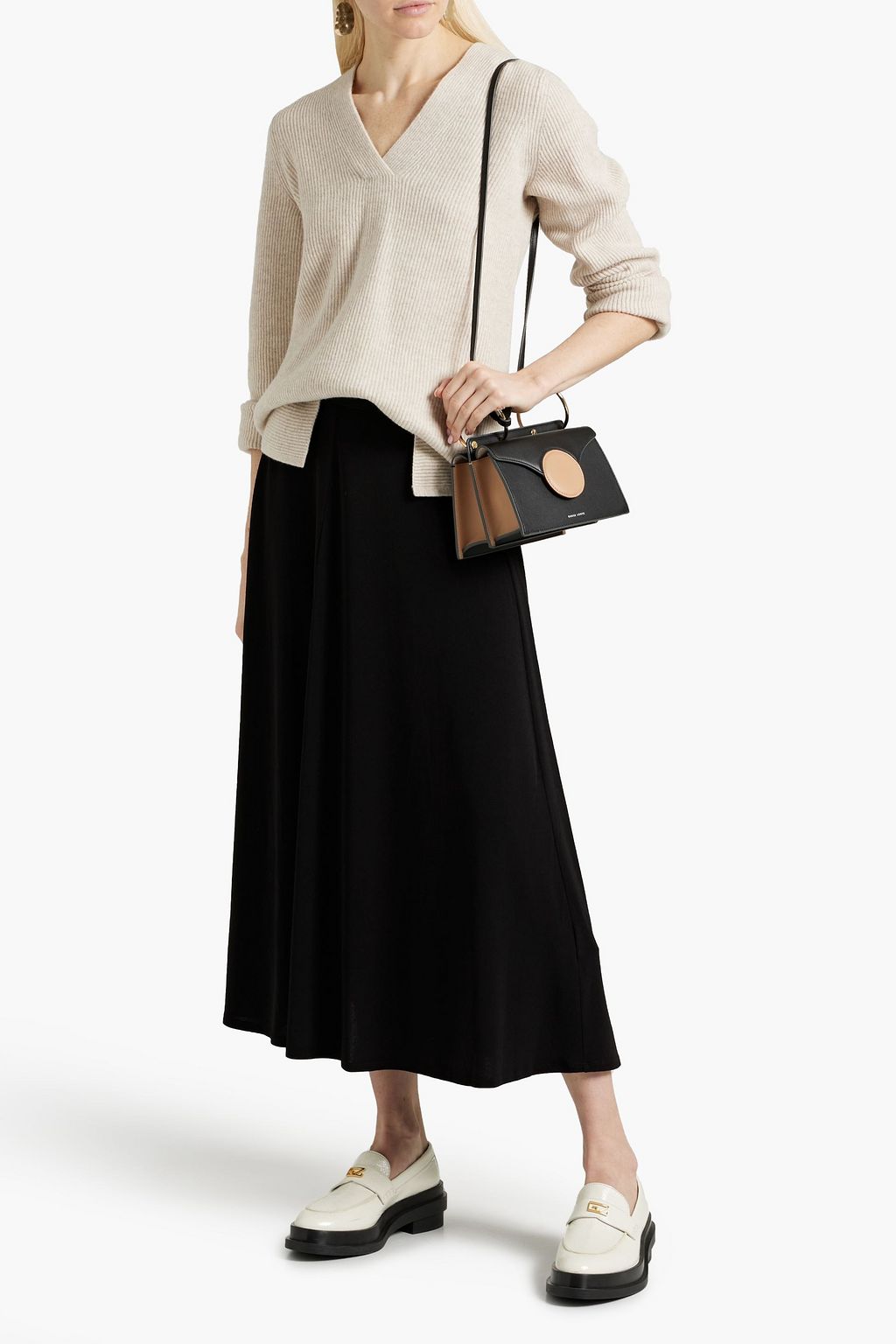 BY MALENE BIRGER Crepe de chine midi skirt