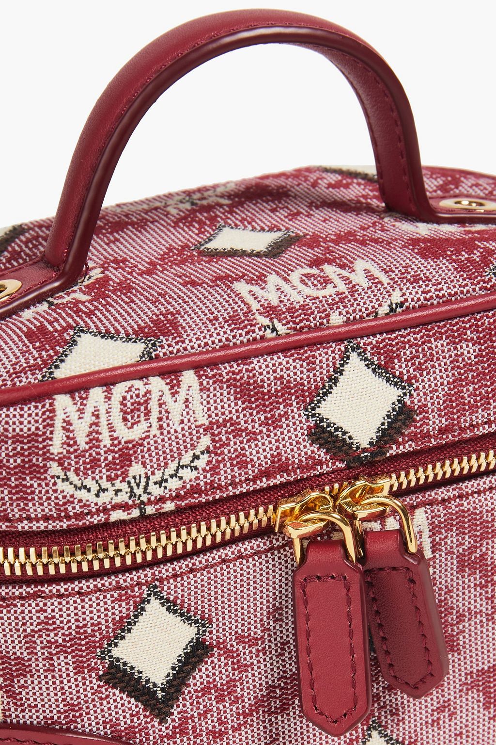 MCM Logo-jacquard cosmetics case