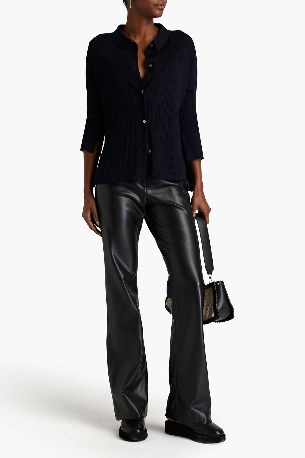 N.PEAL Ribbed cashmere cardigan THE