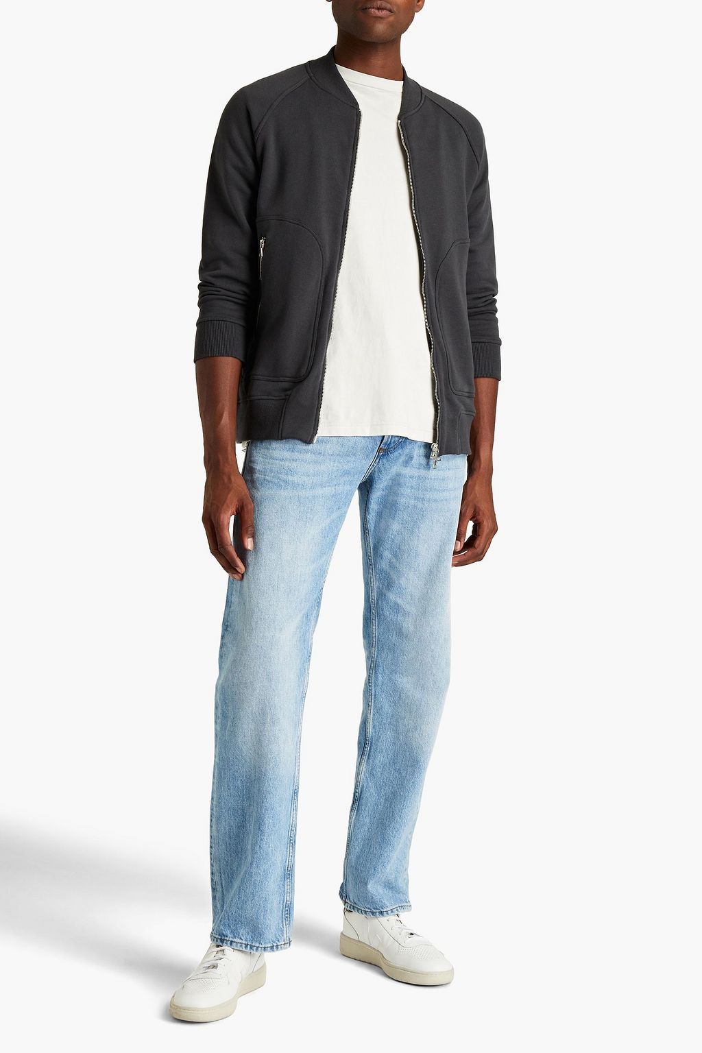 OFFICINE GÉNÉRALE French cotton-terry bomber jacket