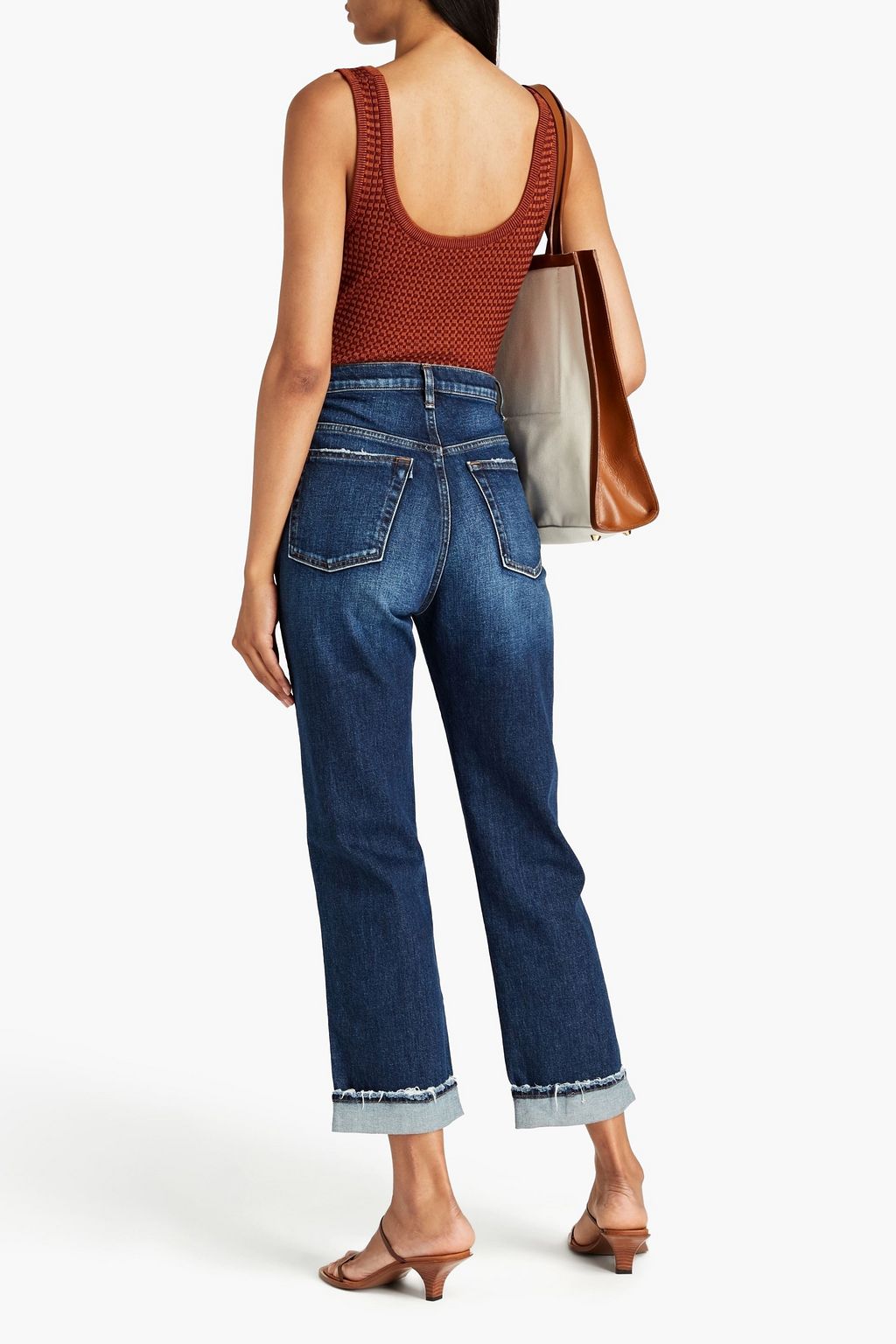 3X1 NYC Claudia faded high-rise straight-leg jeans