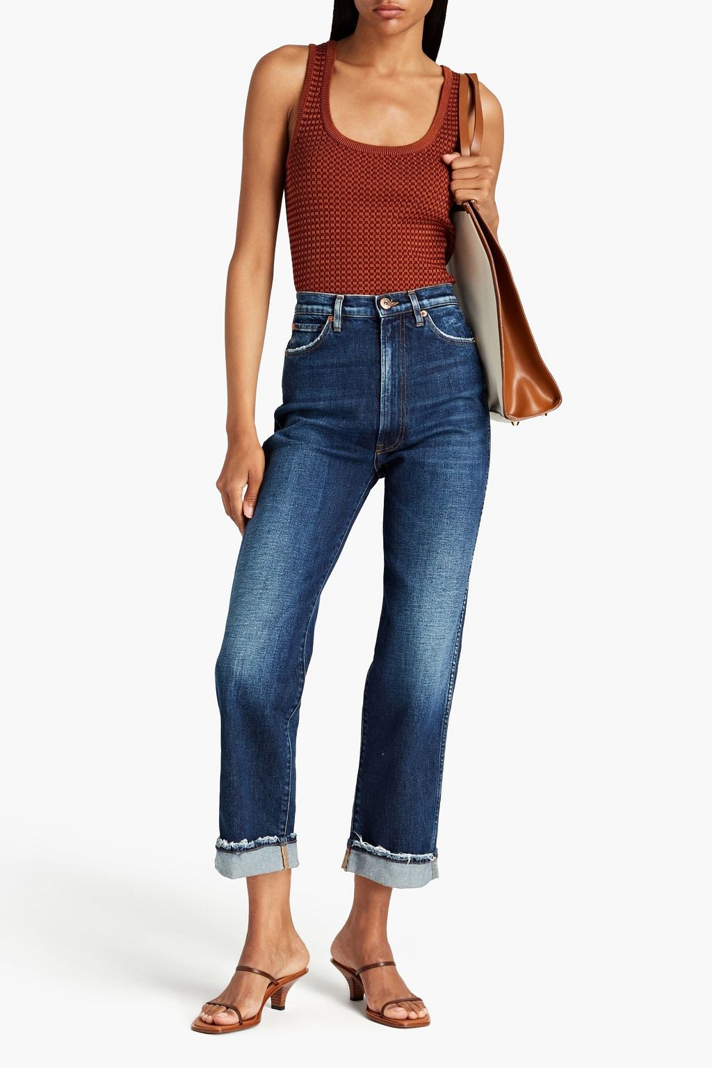 3X1 NYC Claudia faded high-rise straight-leg jeans