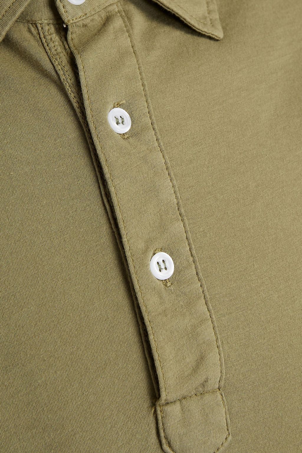 OFFICINE GÉNÉRALE Cotton-jersey polo shirt