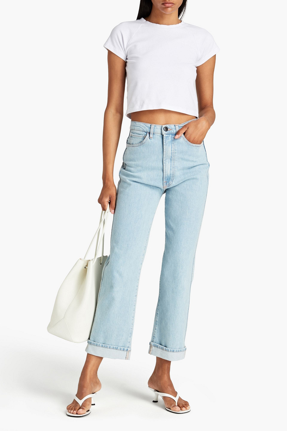 3x1 Claudia High-rise Straight-leg Jeans In Blue